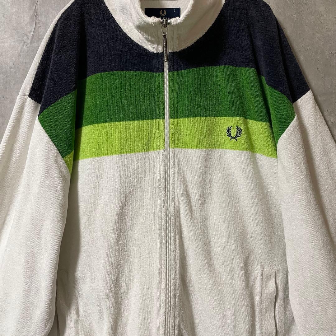FREDPERRYフレッドペリートラックジャケットジャージブルゾン白ホワイト希少