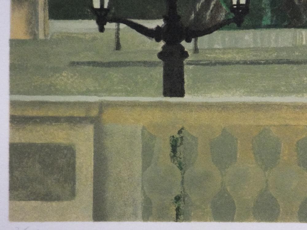 小杉小二郎　直筆サイン『巴里 コンコルド広場』リトグラフ 1996年 0720J