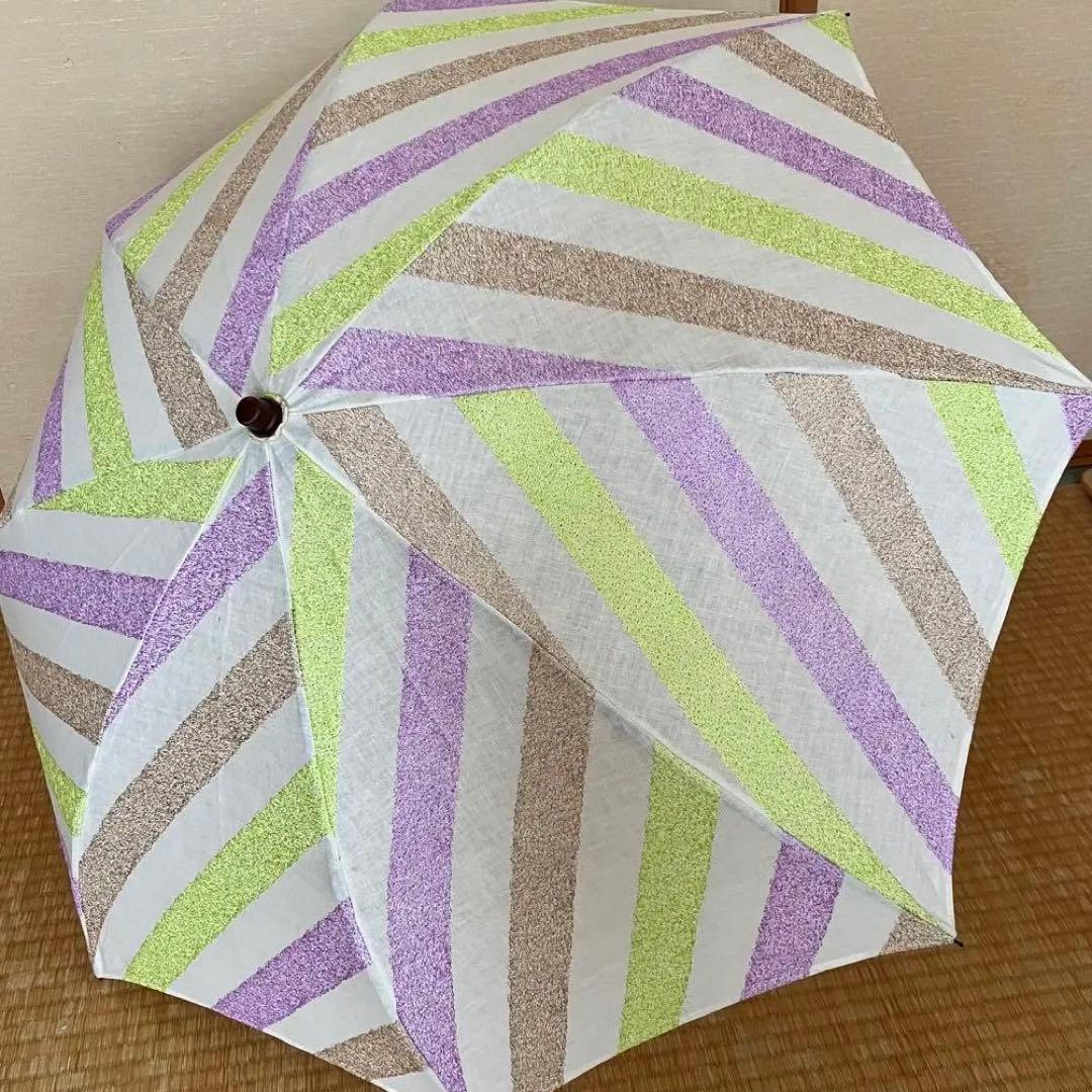 イイダ傘店　日傘　バーバー　折りたたみ カバー付き