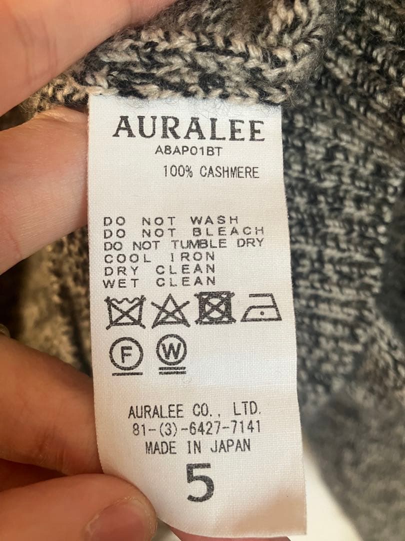 AURALEE BABY CASHMERE KNIT 5 100%カシミヤ
