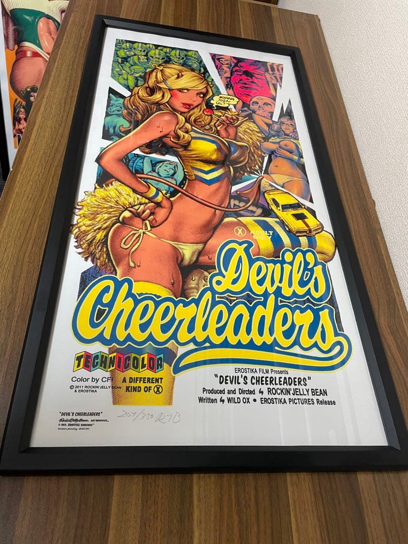 う*ぬ様 ロッキンジェリービーン デビルチアリーダー　シルクスクリーンポスター