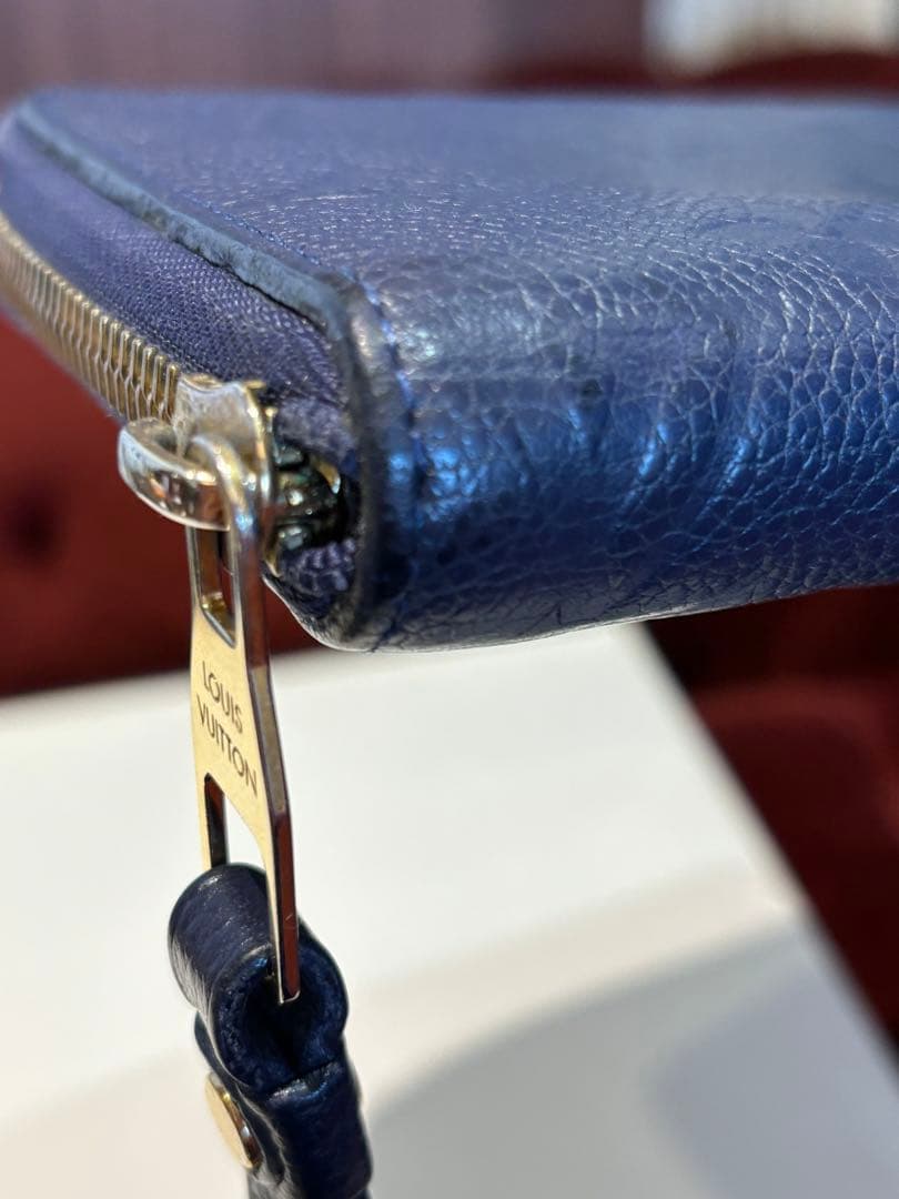 ルイヴィトン モノグラム アンプラント スクレットロン ネイビー 長財布