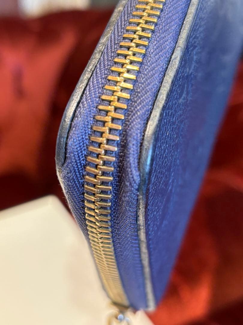 ルイヴィトン モノグラム アンプラント スクレットロン ネイビー 長財布