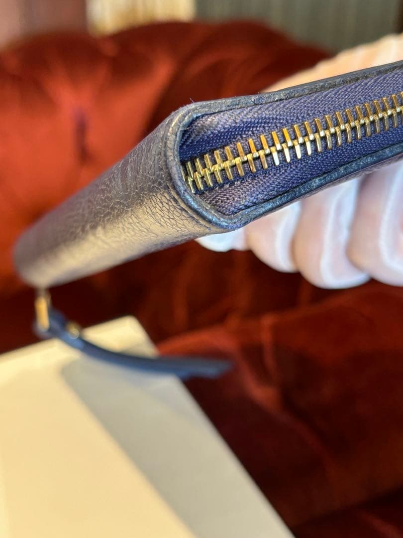 ルイヴィトン モノグラム アンプラント スクレットロン ネイビー 長財布