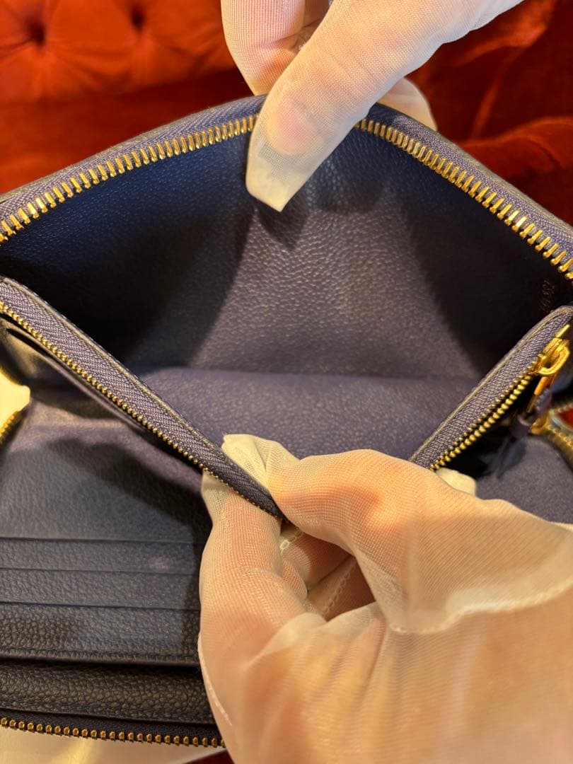 ルイヴィトン モノグラム アンプラント スクレットロン ネイビー 長財布