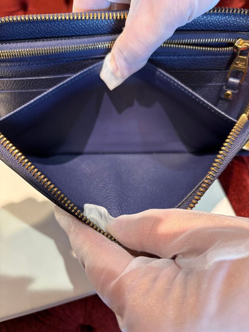 ルイヴィトン モノグラム アンプラント スクレットロン ネイビー 長財布