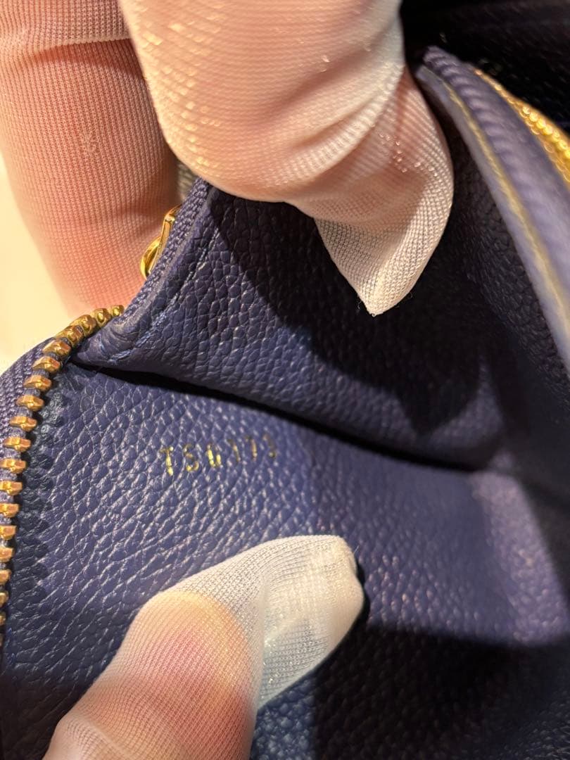 ルイヴィトン モノグラム アンプラント スクレットロン ネイビー 長財布