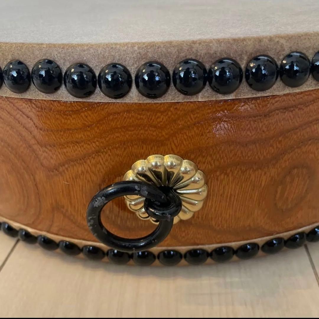 和太鼓 平太鼓 33cm 1尺1寸　和楽器 上鳴 日本製　くりぬき　本革