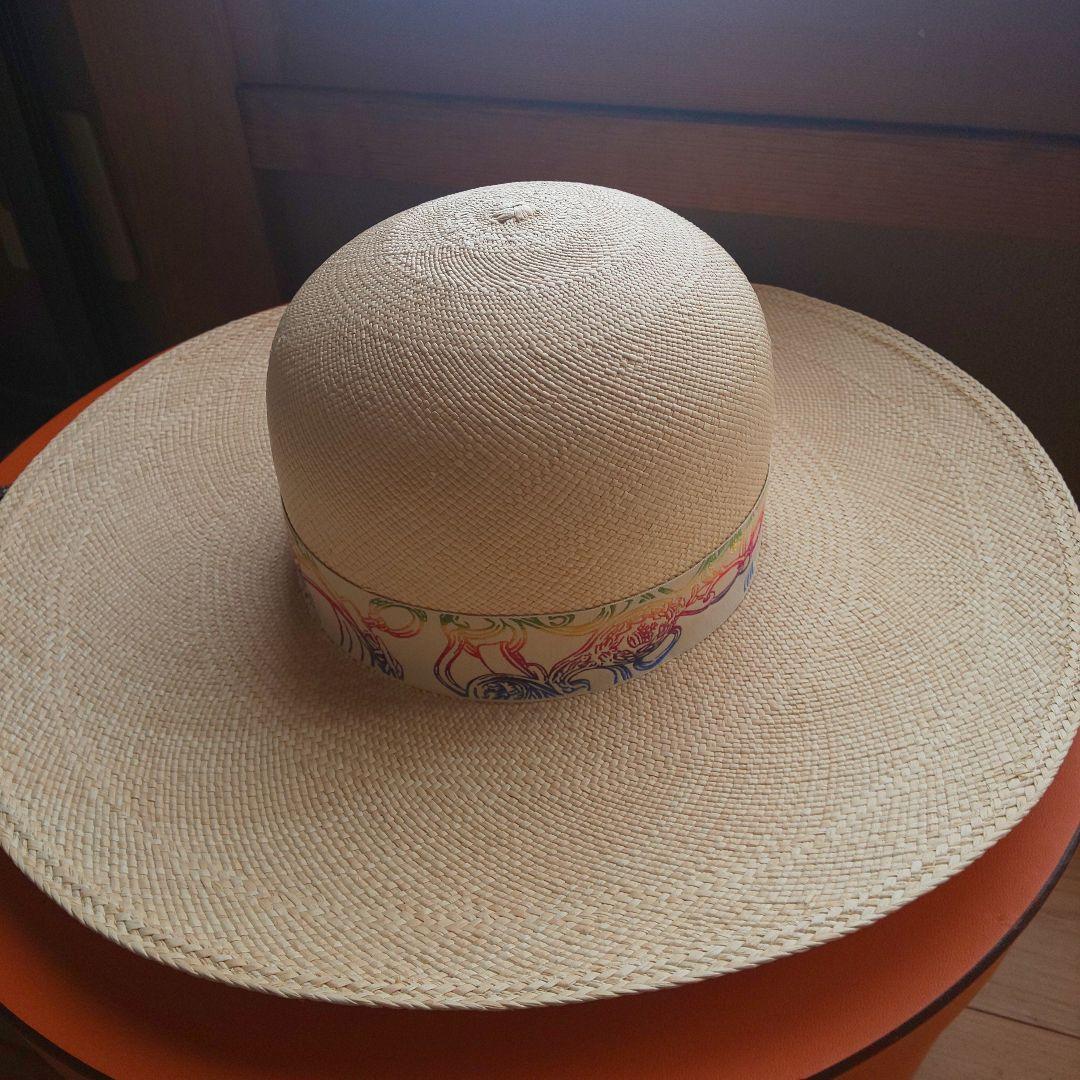 箱付き 新品未使用 59 エルメス麦わら帽子