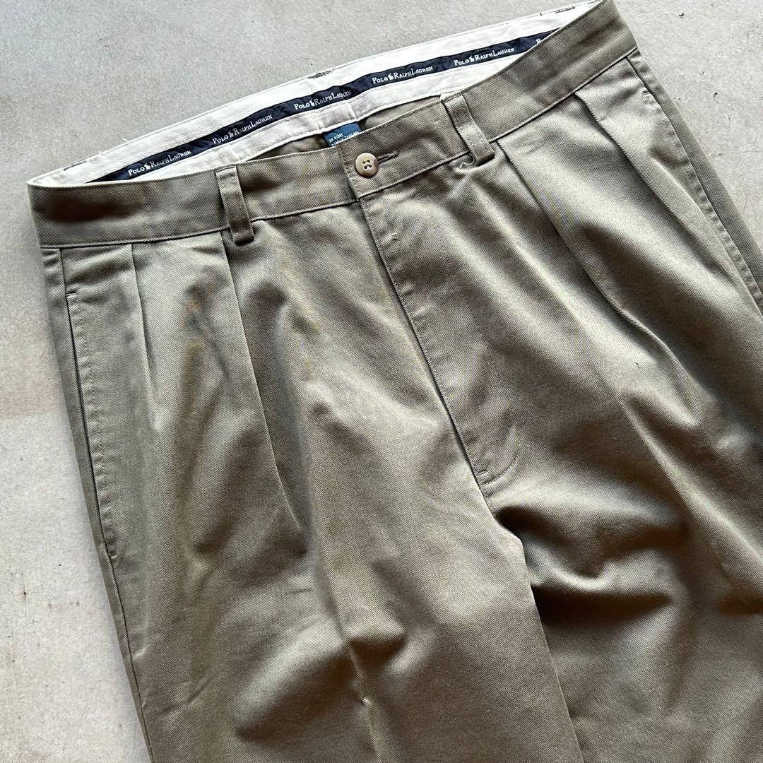 90s Polo Ralph Lauren ANDREW W32L30 カーキ