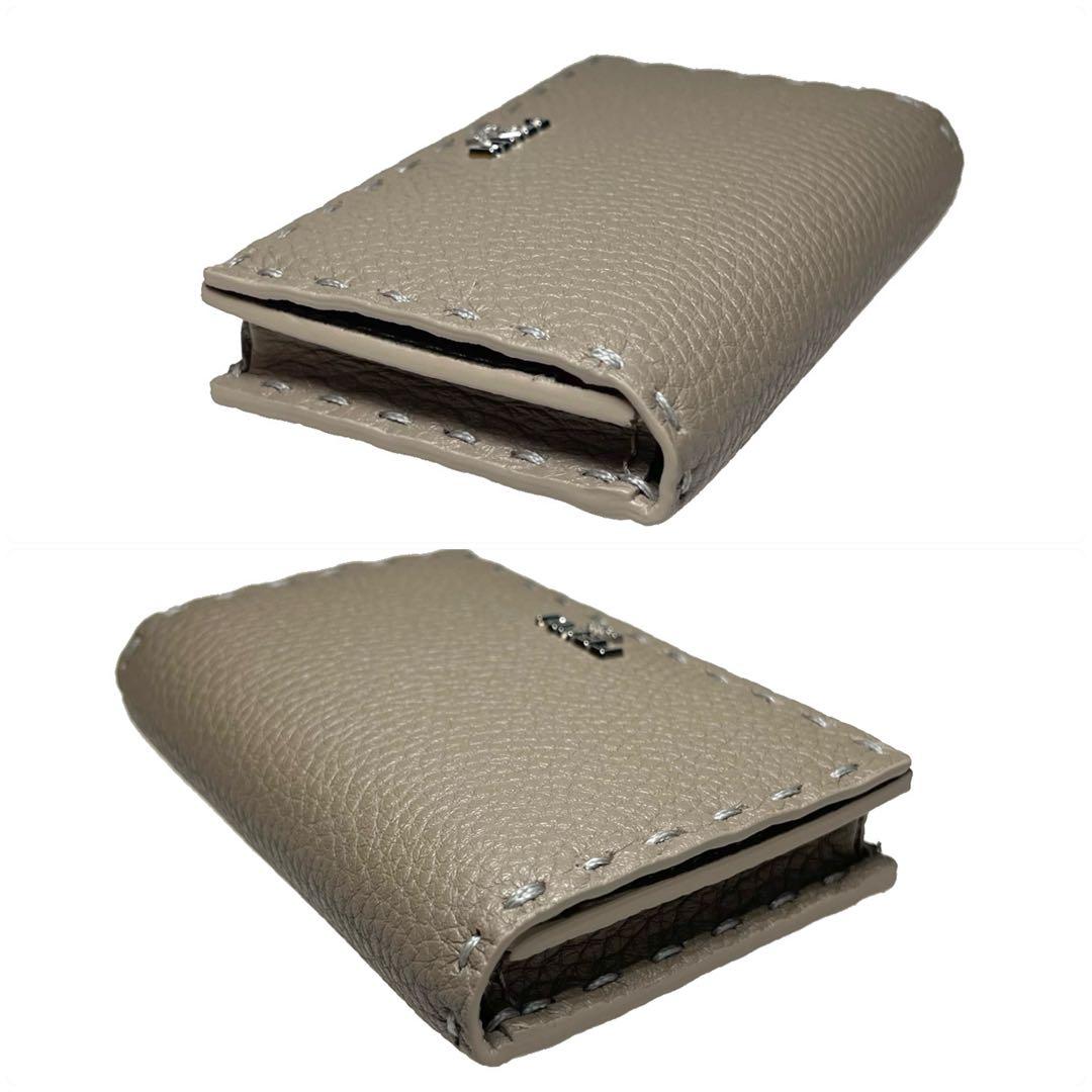 極美品 FENDI 名刺入れ カードケース グレージュ a668