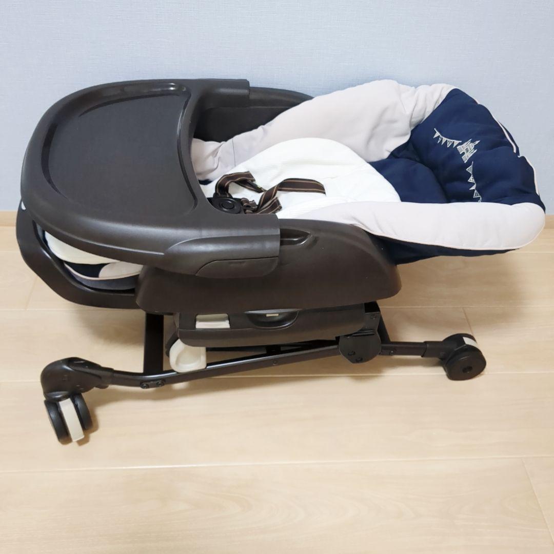 【美品】コンビ　combi　ネムリラ　ハイローチェア　手動　シンプライト