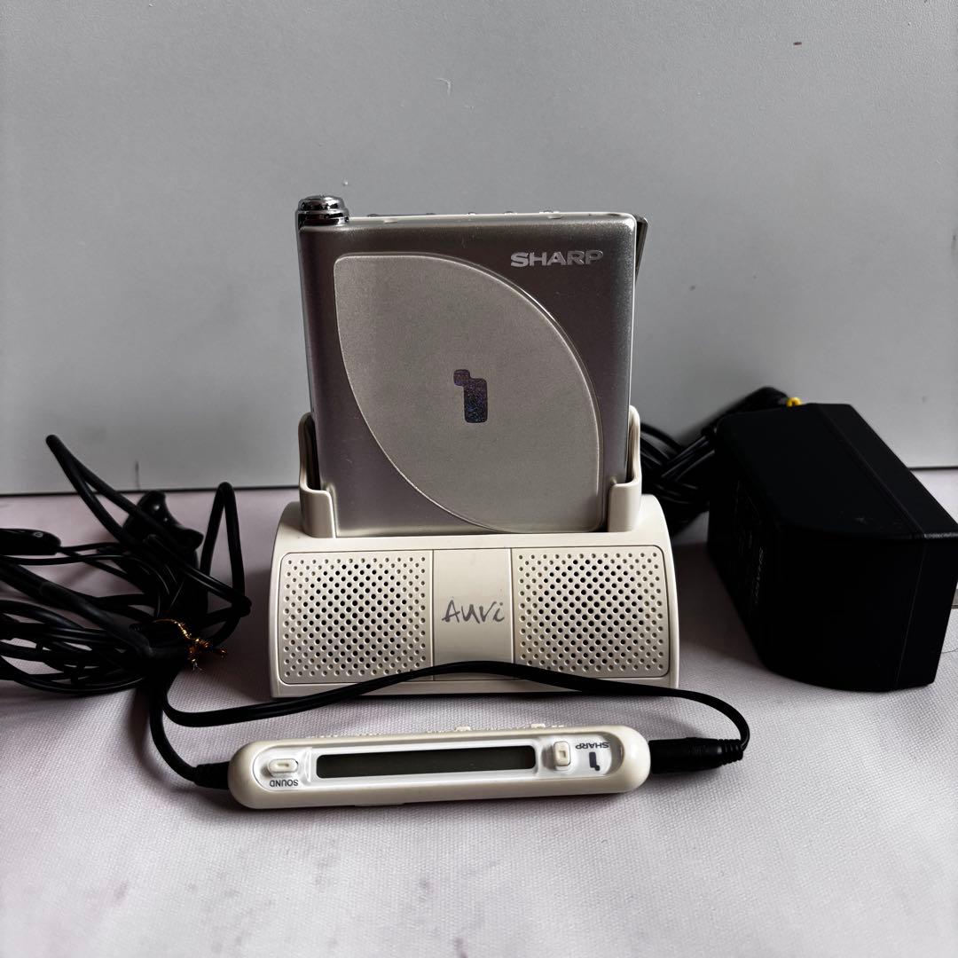 SHARP ポータブルMDプレーヤーMD-ST60-S 1bitデジタルアンプ