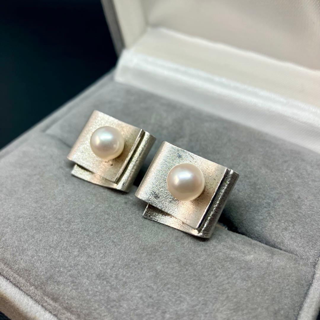 【良品】【田崎真珠】パール 真珠 カフス ネクタイピン タイタックピン セット