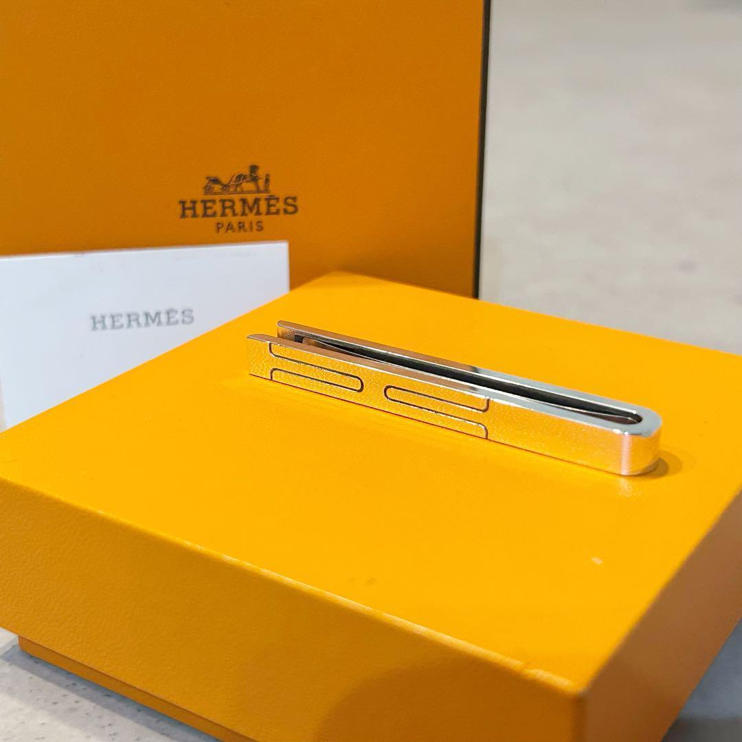【超希少】HERMES Hデザイン ネクタイピン タイバー silver925