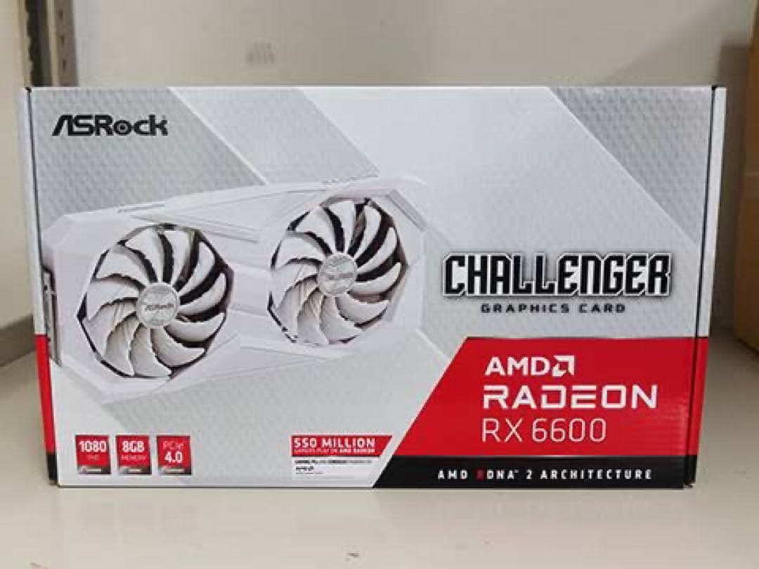 グラフィックボード・グラボ・ビデオカード ASRock Radeon RX 6600 Challenger White