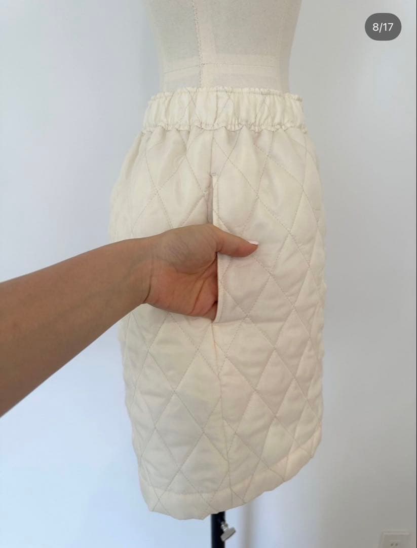 rosymonster posy キルティング ショートパンツ アイボリー