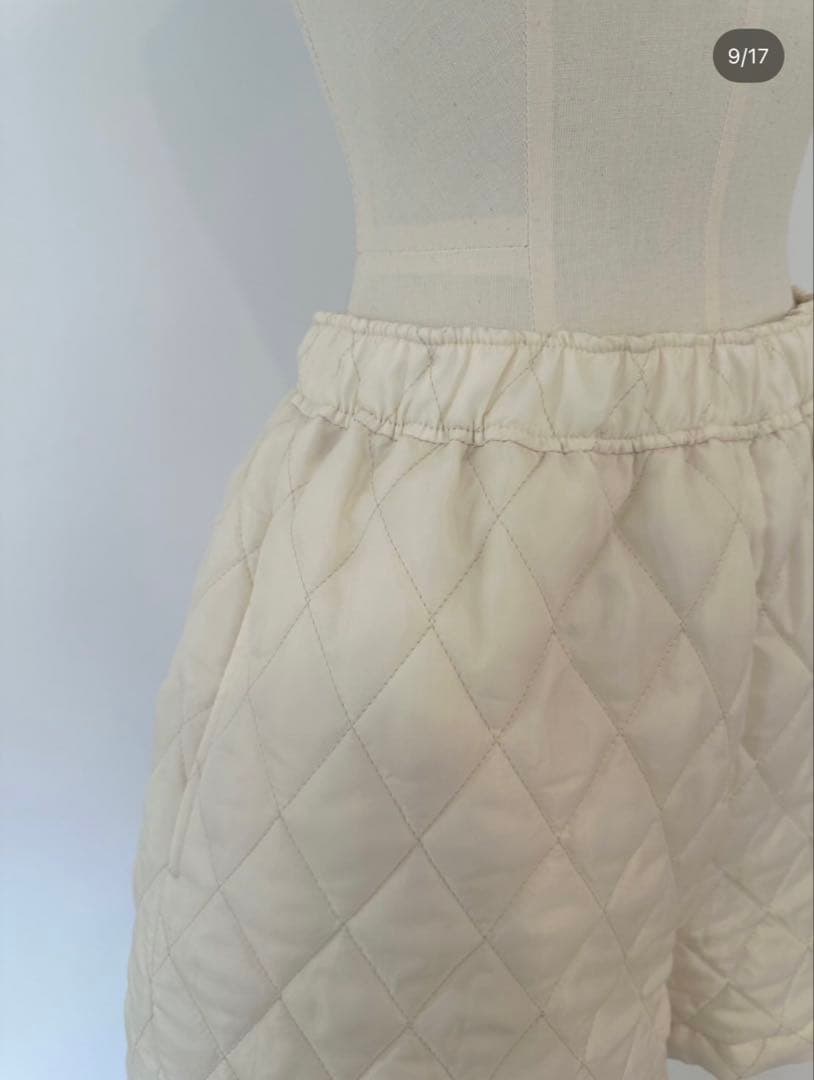 rosymonster posy キルティング ショートパンツ アイボリー