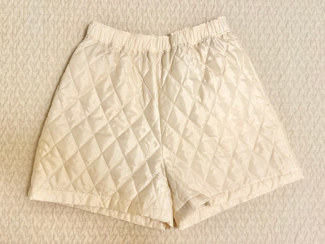 rosymonster posy キルティング ショートパンツ アイボリー