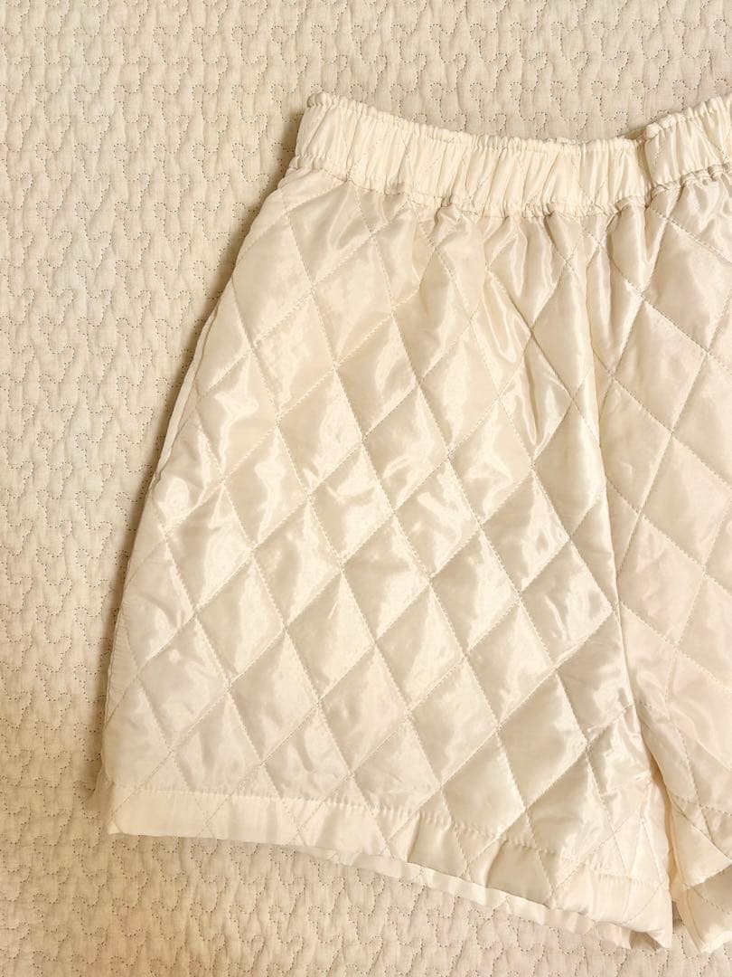 rosymonster posy キルティング ショートパンツ アイボリー