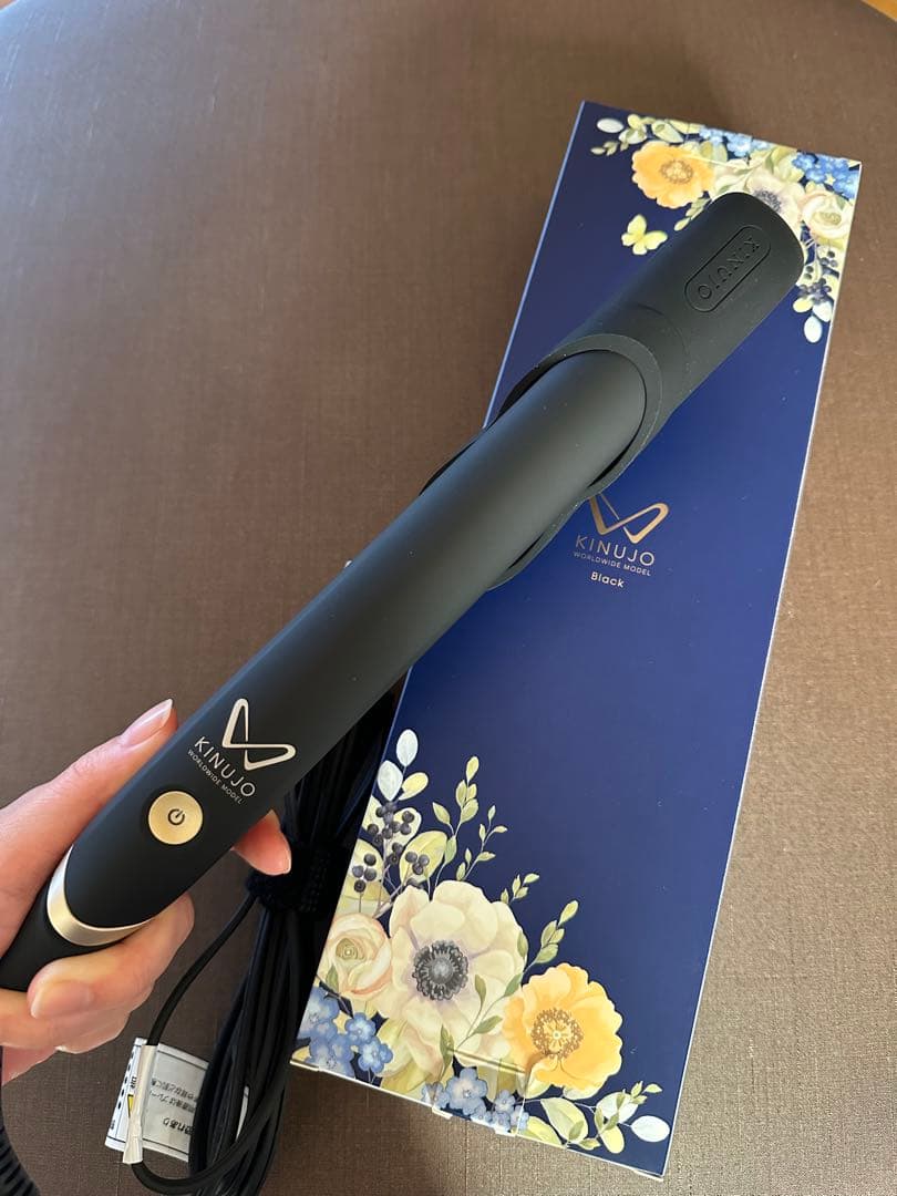 【美品】KINUJO W ストレート ヘアアイロン ブラック 絹女