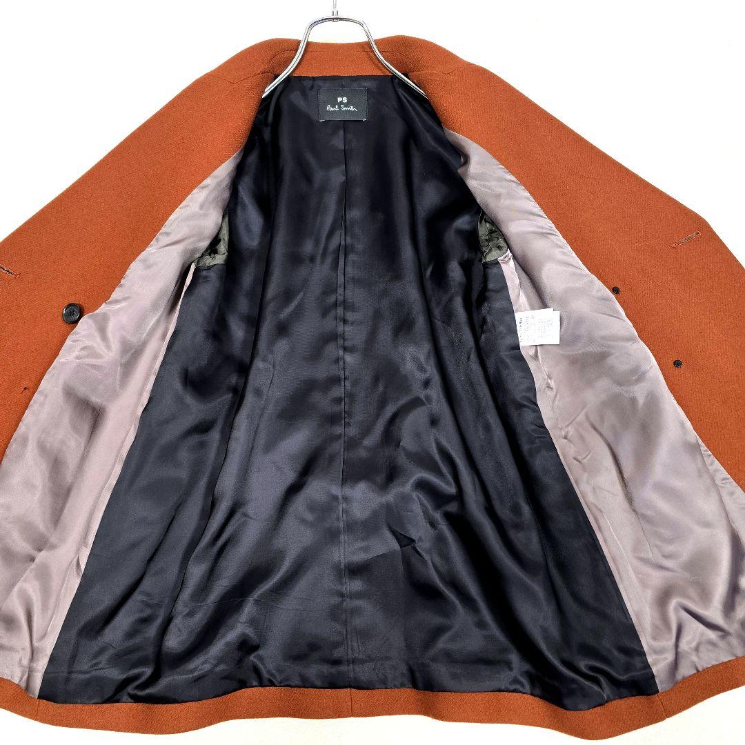 極美品 ピーエスポールスミス ピーコート ダブル ショート丈 テラコッタ 38