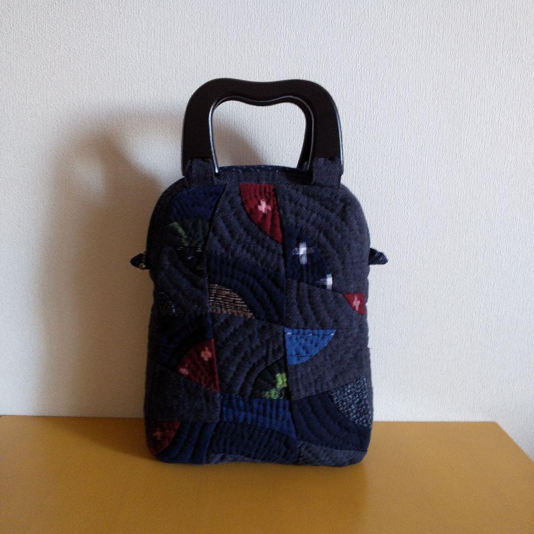 パッチワーク　久留米絣のバッグ　ハンドメイド