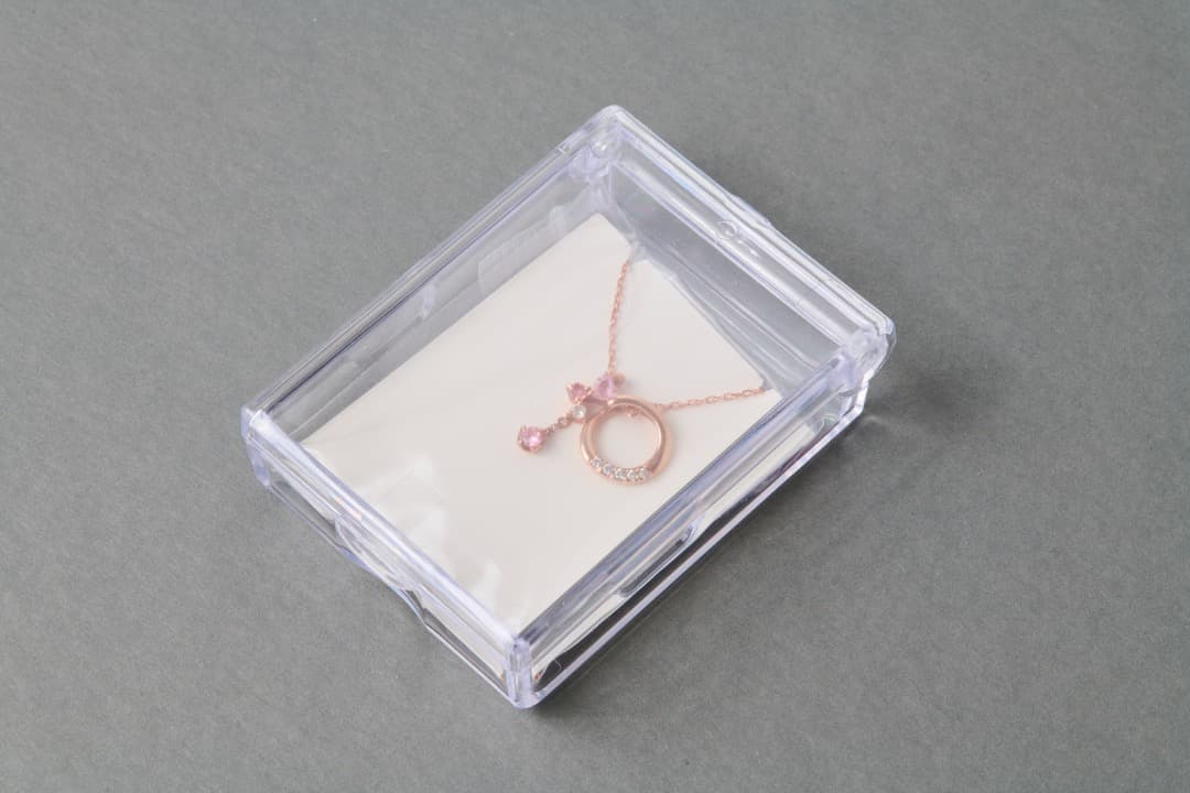 クレージュ ネックレス K10 ピンクストーン