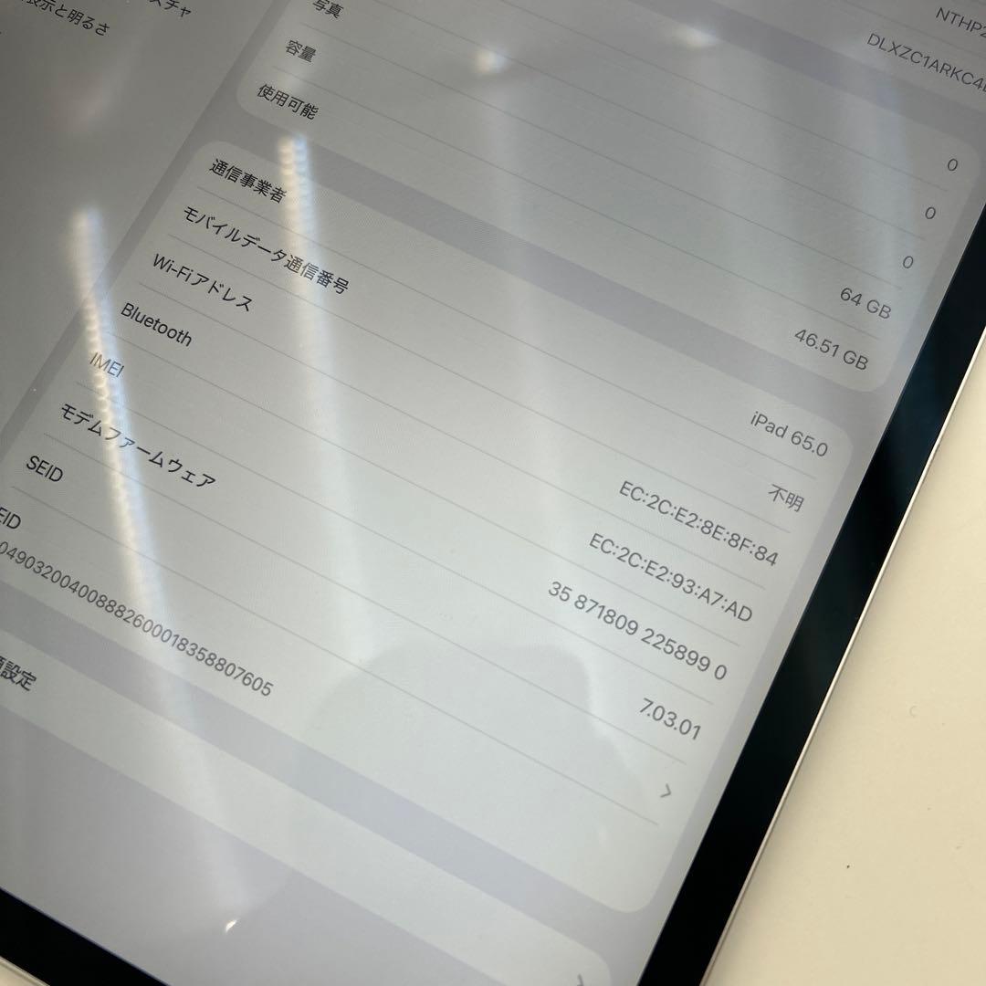 iPad Pro 12.9インチ　第3世代　64GB セルラーモデル　割れなし