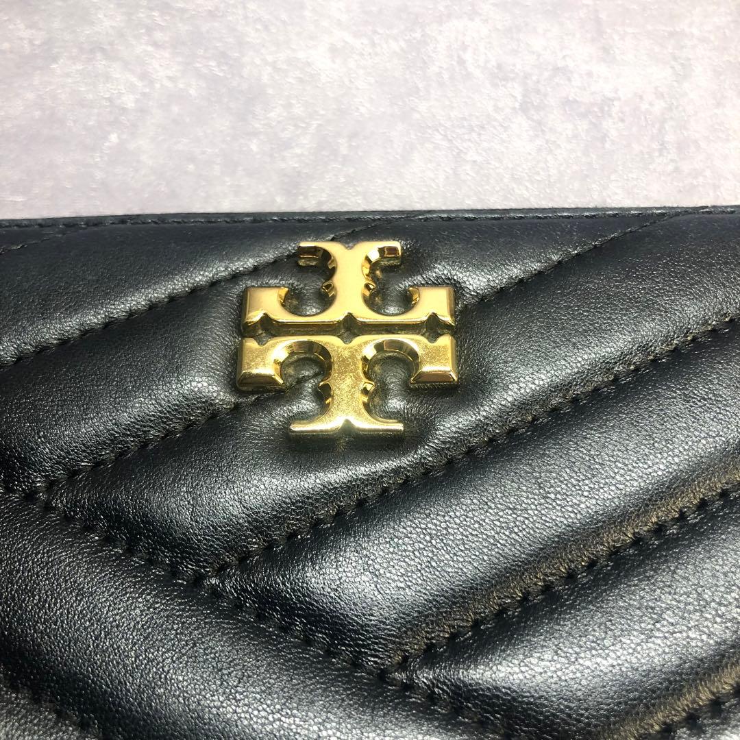 ✨️美品✨️ トリーバーチ キルティング レザー 長財布 黒 金ロゴ キラ KIRA