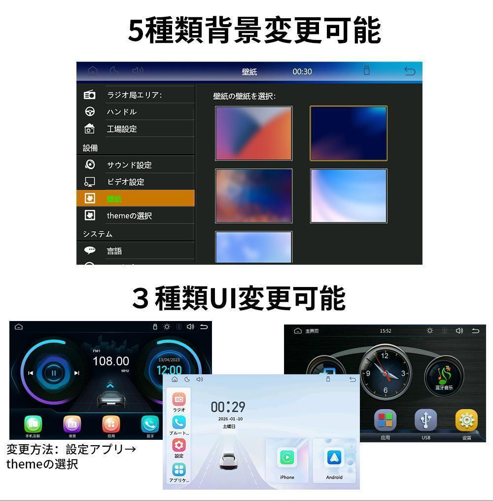 カーオーディオN10L2 ラジオ10インチディスプレイ 2DIN carplay