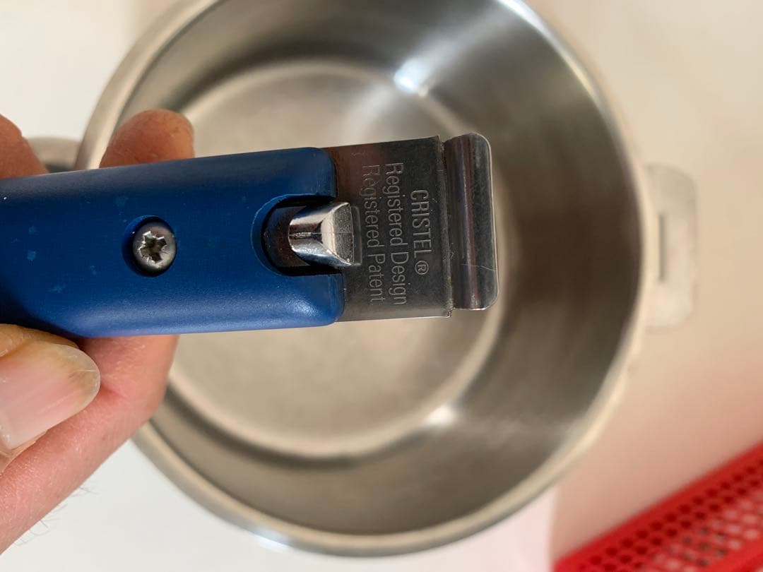 クリステル CRISTEL グラフィット 浅型鍋 両手鍋 青いハンドル