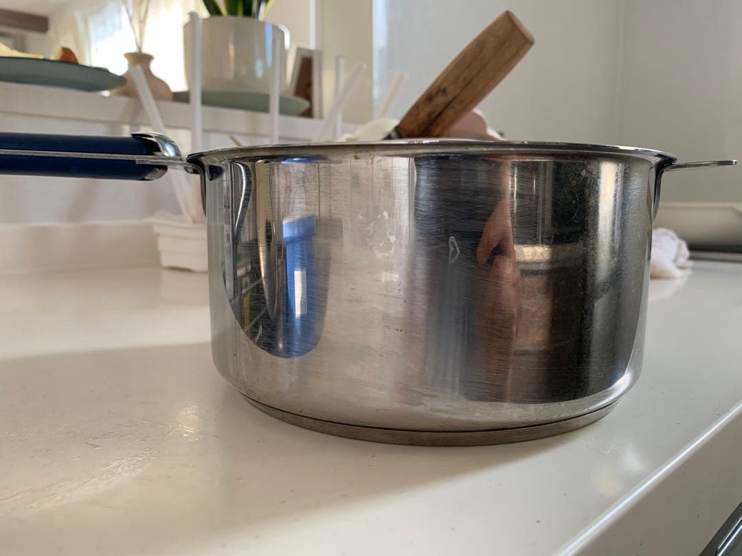 クリステル CRISTEL グラフィット 浅型鍋 両手鍋 青いハンドル