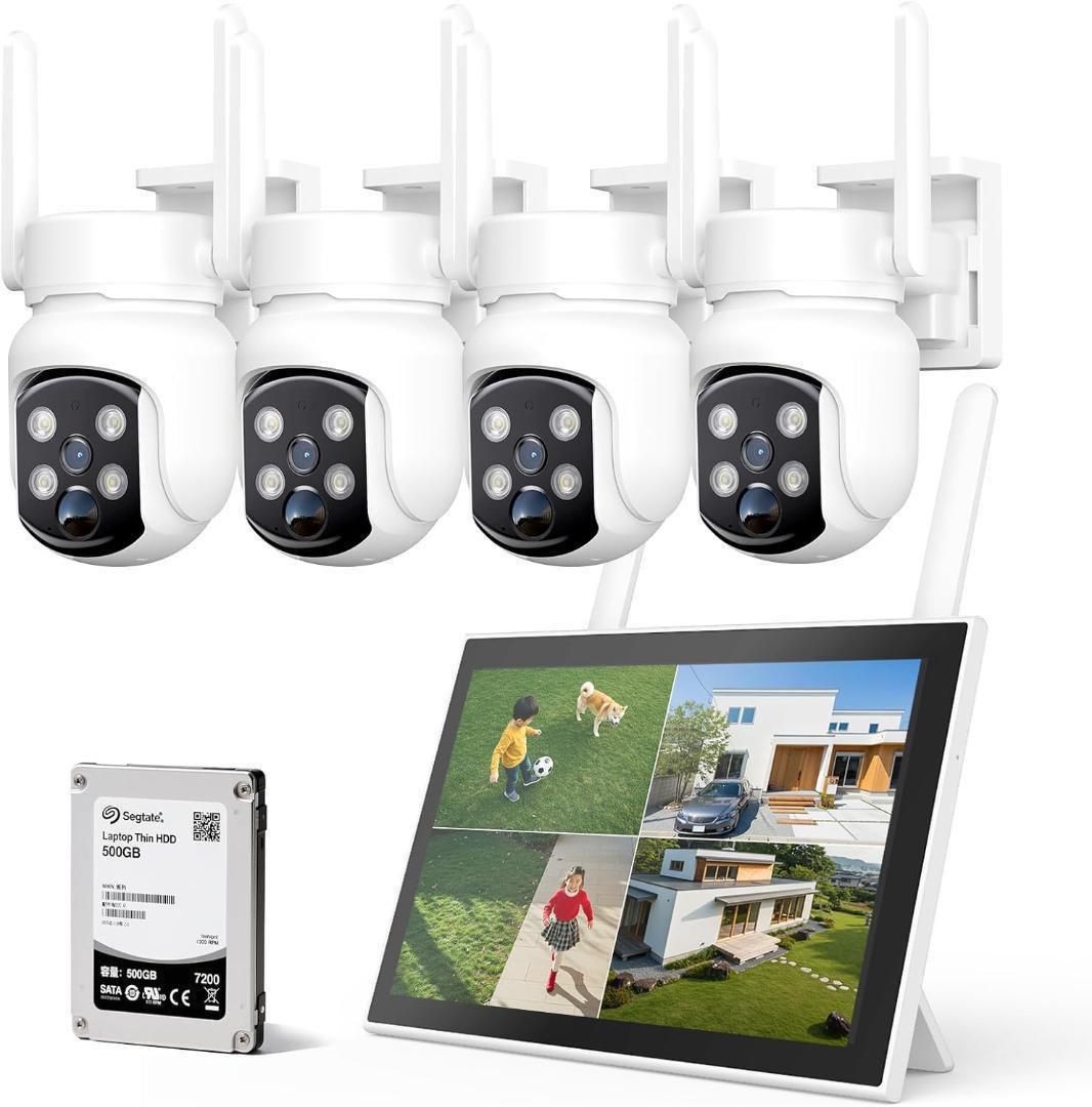 【開封・未使用】YESKAMOO 防犯カメラ ワイヤレス 屋外 4台セット #2