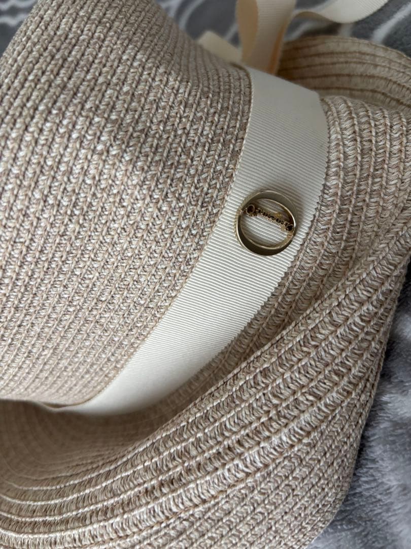 シャポードオー麦わら帽子　シルクブレード　エッジアップクロシェ chapeau