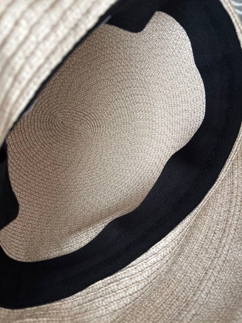 シャポードオー麦わら帽子　シルクブレード　エッジアップクロシェ chapeau