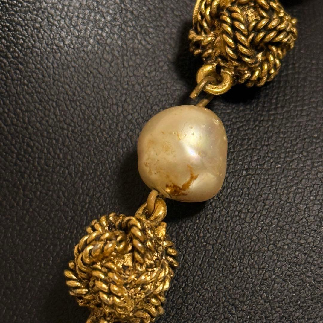 CHANEL シャネル ヴィンテージ フェイクパール　ゴールドトーン　ネックレス