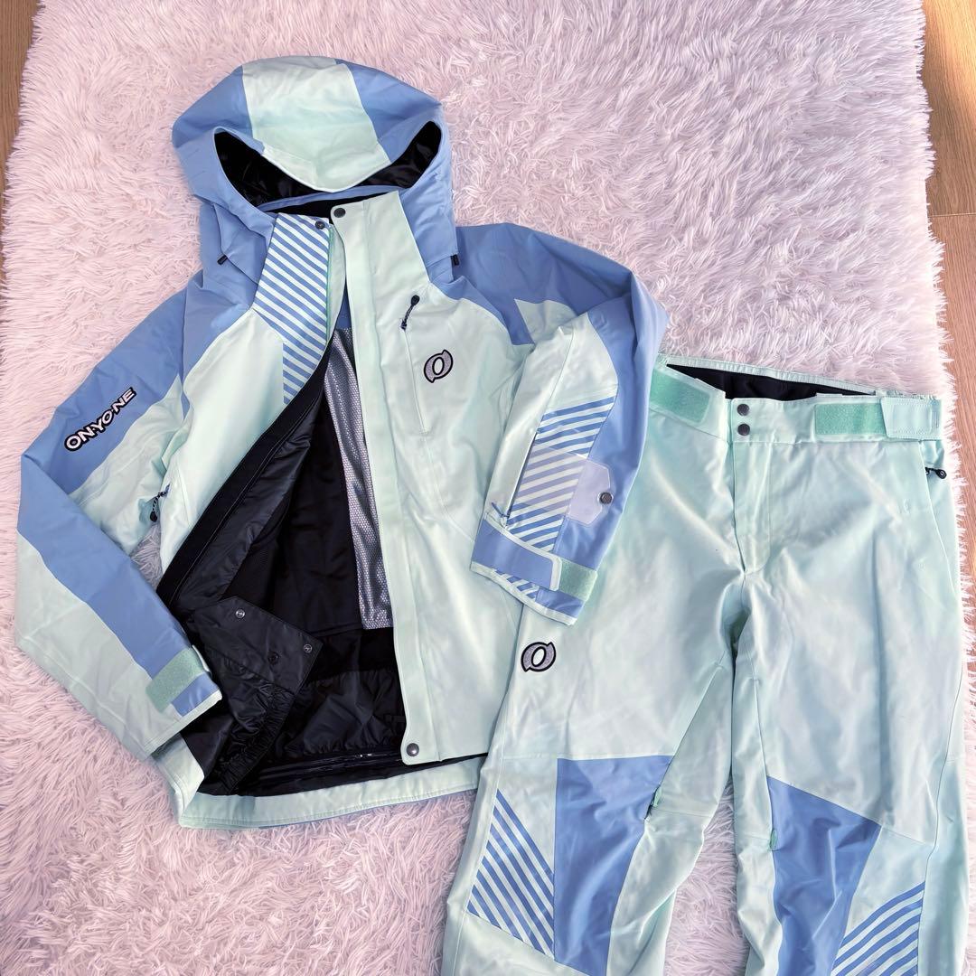最新 オンヨネ　スキーウェア ライトグリーン サイズL