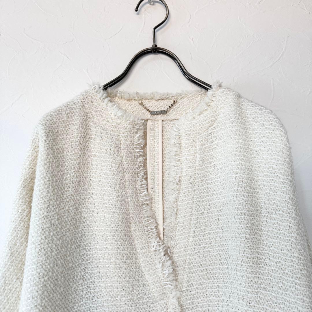 IENA 新品タグ付 定価2.8万円／ツイードボックスプルオーバー アイボリー