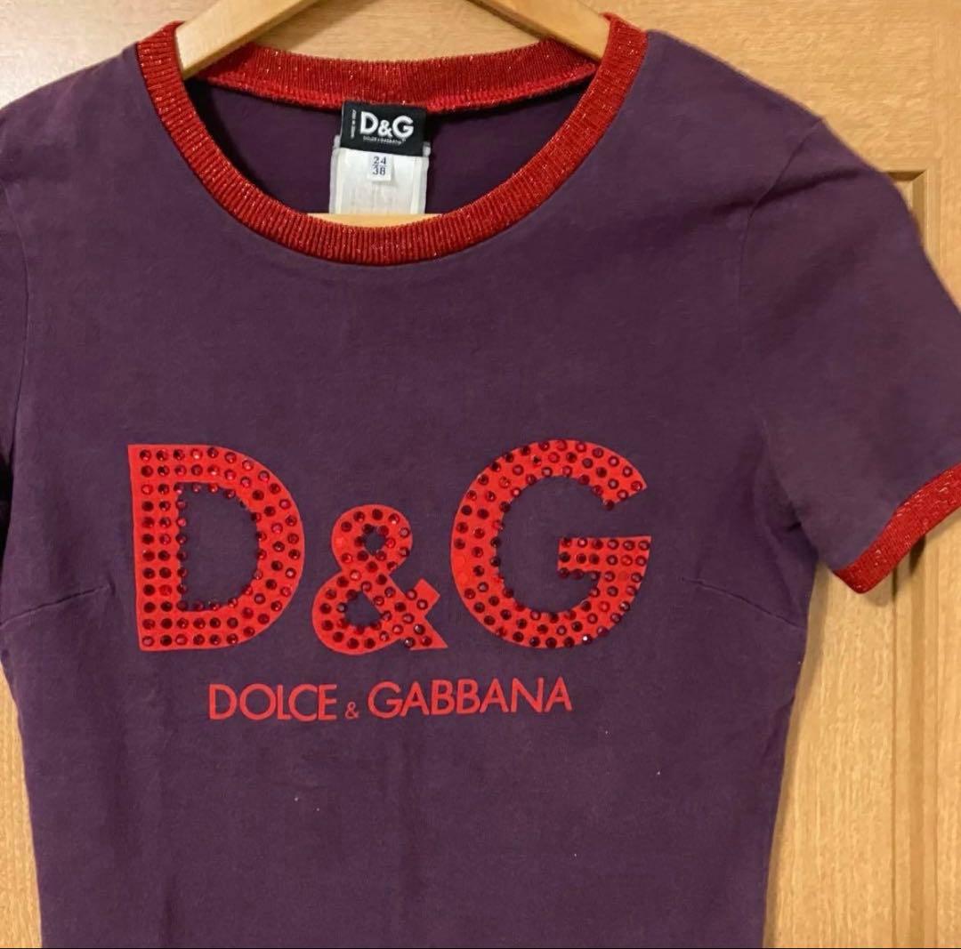 【素敵なデザイン❗️】00's DOLCE&GABBANA D&G ピチTシャツ