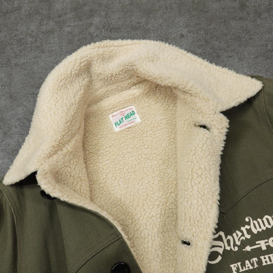 THE FLAT HEAD 00s ドビーランチコート 38 日本製 ボア