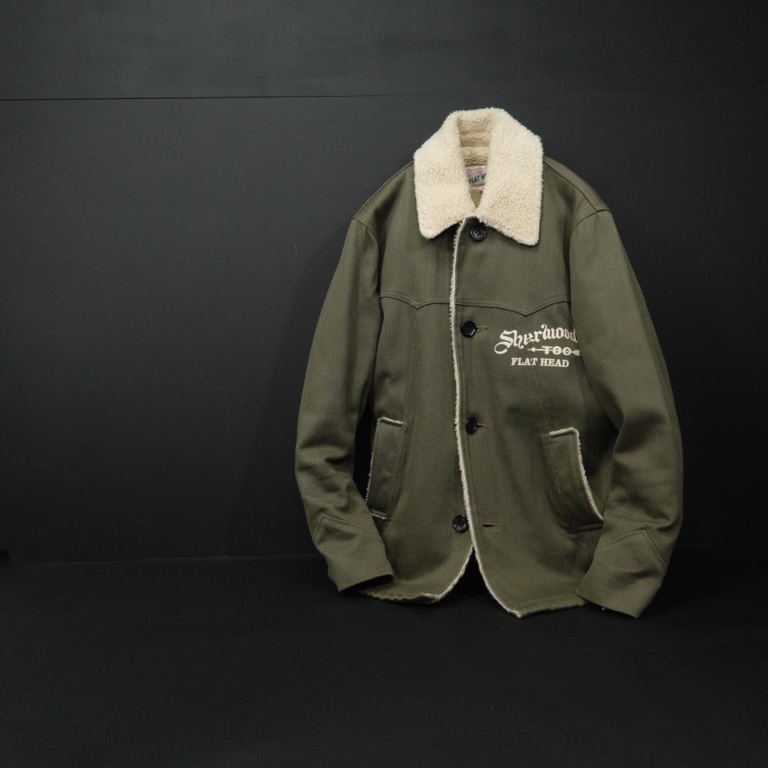 THE FLAT HEAD 00s ドビーランチコート 38 日本製 ボア