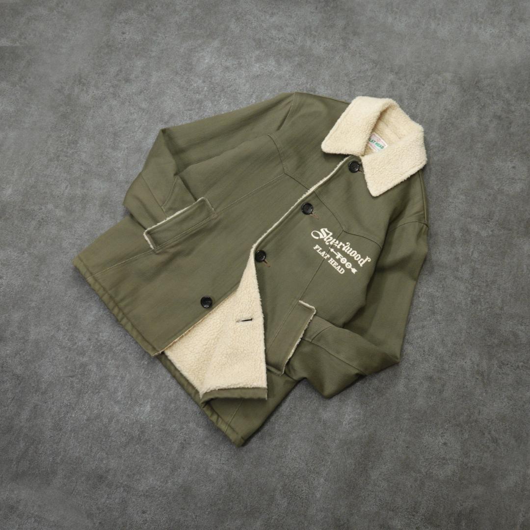THE FLAT HEAD 00s ドビーランチコート 38 日本製 ボア