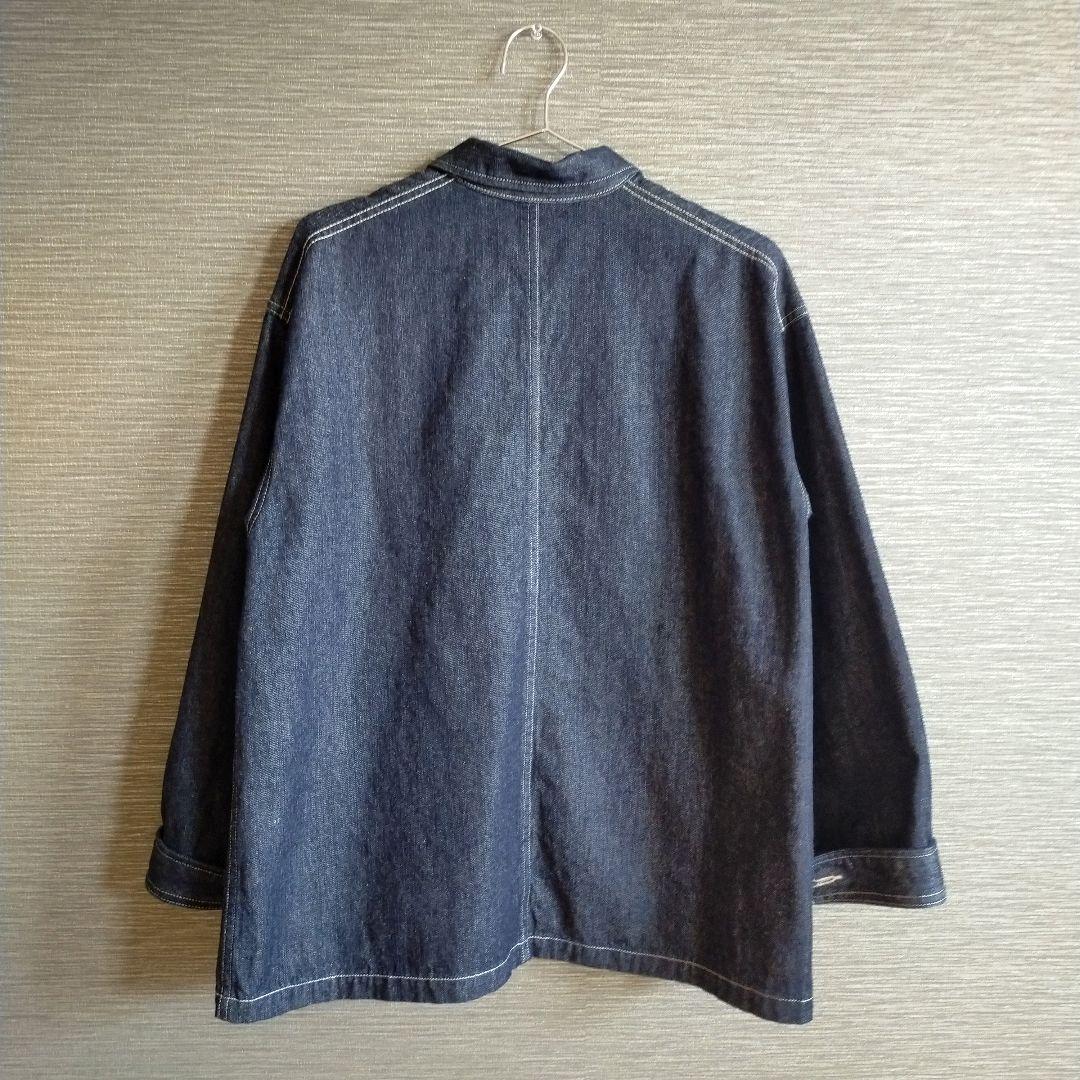 ナチュラルランドリー 10ozデニムカバーオールジャケット インディゴ 美品