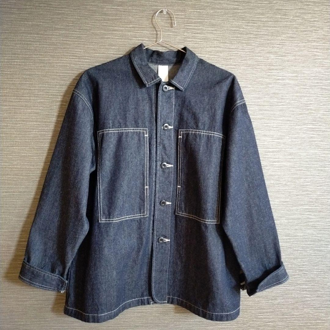 ナチュラルランドリー 10ozデニムカバーオールジャケット インディゴ 美品