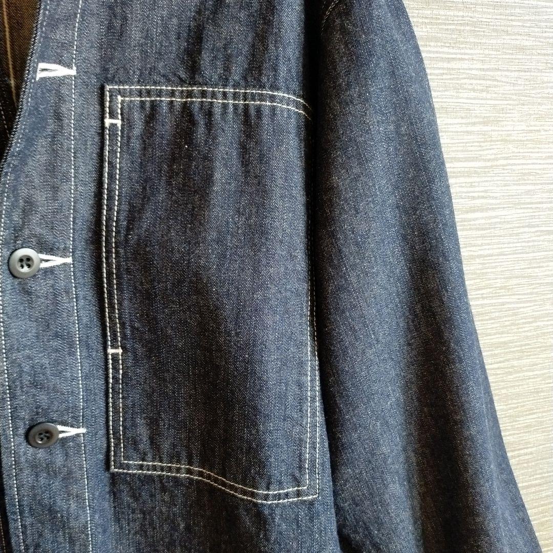 ナチュラルランドリー 10ozデニムカバーオールジャケット インディゴ 美品