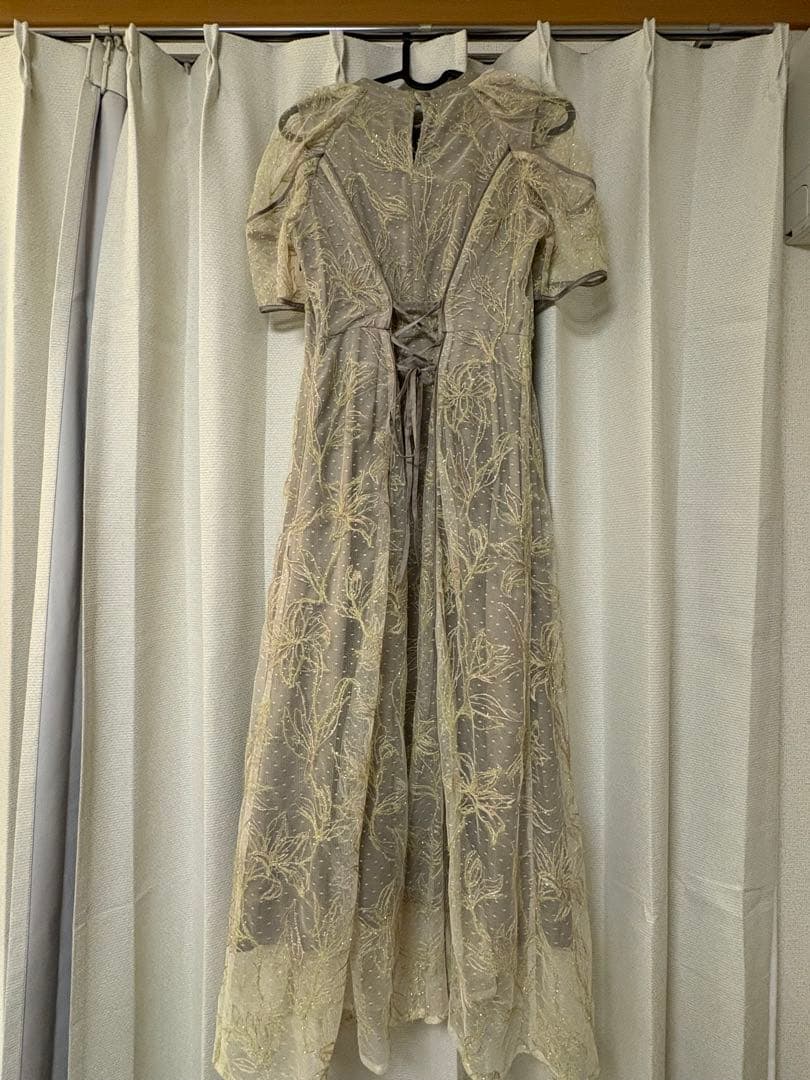 リリーブラウン　チュールエンブロイダリードレス