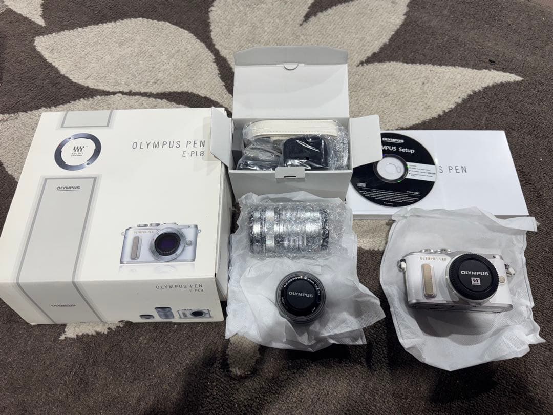 新品 OLYMPUS PEN E-PL8 ホワイト 本体レンズセット オリンパス