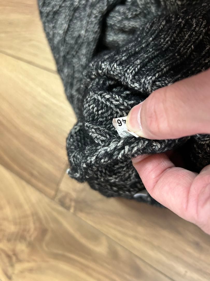 Gran Sasso グランサッソ　アランニット　シルク　ブラック　46