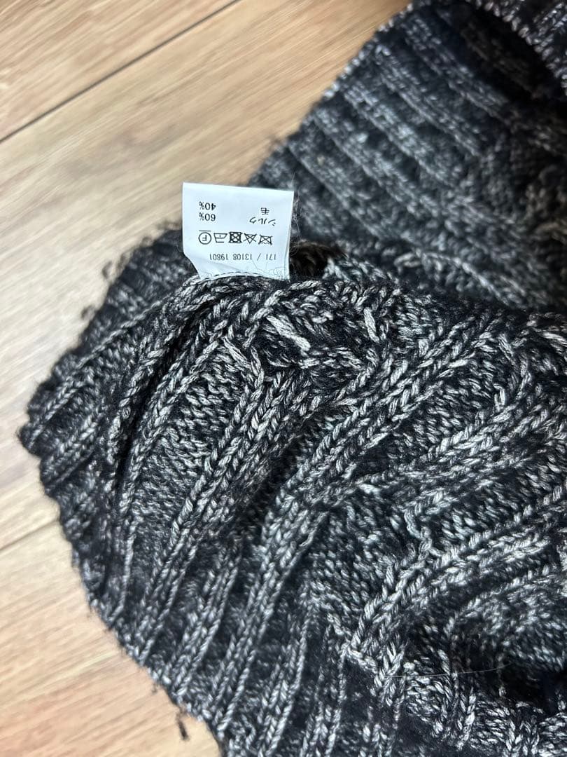 Gran Sasso グランサッソ　アランニット　シルク　ブラック　46